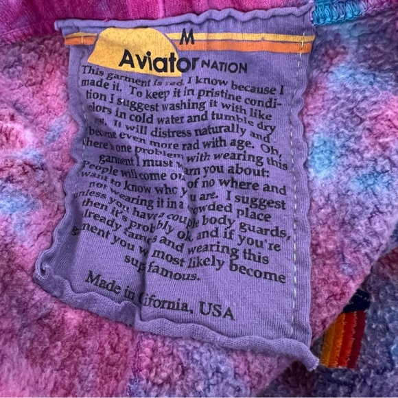 Aviator Nation Women’s M Purple and Blue Tie-Dye Sweatpants - Picture 7 of 9